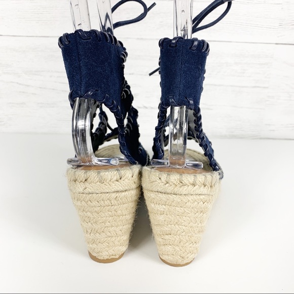 Sole Society • Amethyst Navy Espadrille Wedges - Picture 6 of 8